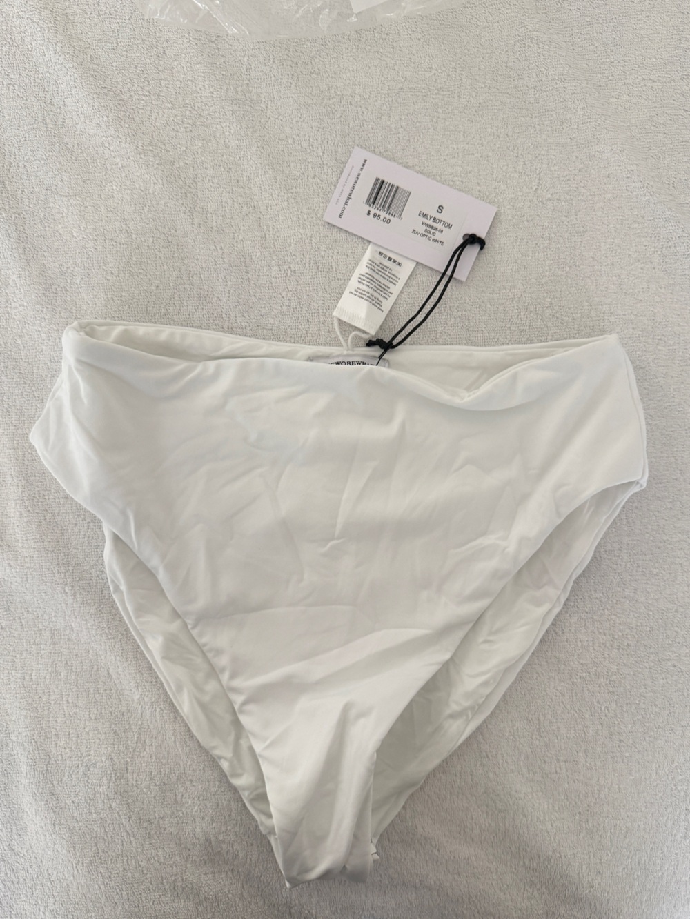 NWT- Weworewhat Optic White Emily  Bikini bottom- S
